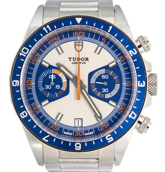 Tudor Heritage Chronograph 70330B-95740 Blue & Silver Index Stainless Steel 42mm
