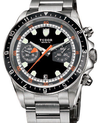 Tudor Heritage Chronograph 70330N-95740 Black Index Stainless Steel 42mm BRAND NEW
