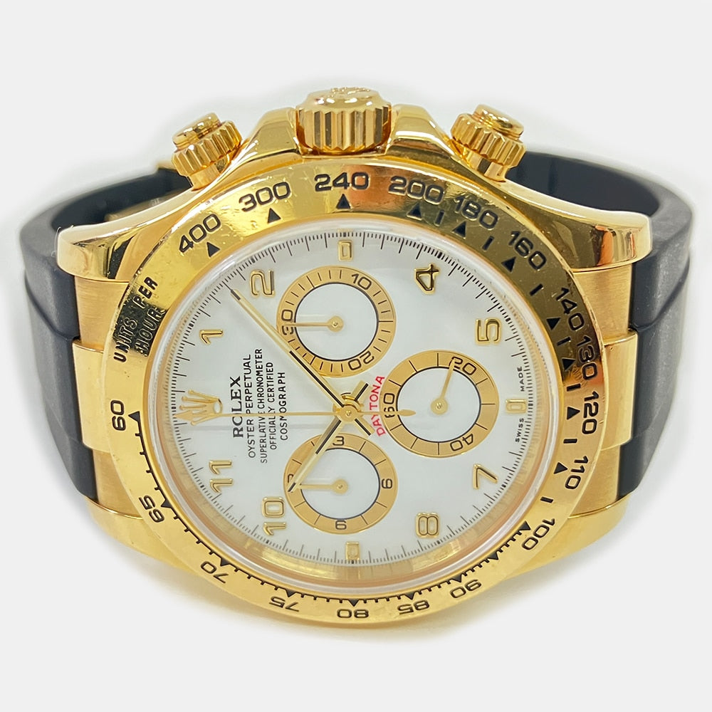 Rolex Cosmograph Daytona 40 mm 116518-BLKSBR bnib Yellow Gold Luminous