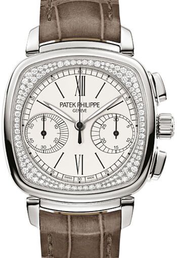 Patek Philippe Complications 39 mm 7071G-001 bnib White Gold/Diamonds Silver Opaline