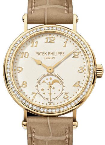 Patek Philippe Complications 33 mm 7121J-001 Yellow Gold/Diamonds Ivory / Cream