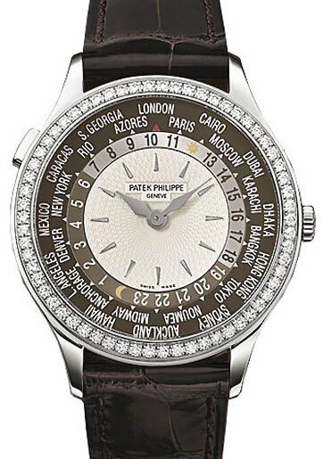 Patek Philippe Complications 36 mm 7130G-010 White Gold/Diamonds Brown