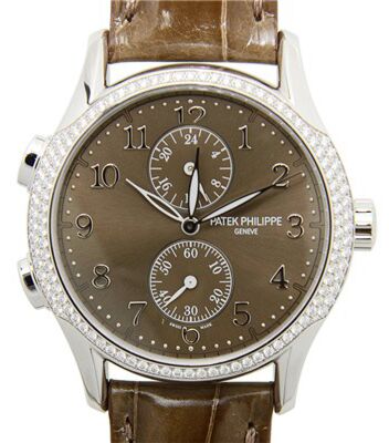 Patek Philippe Complications 35 mm 7134G-001 White Gold/Diamonds Brown