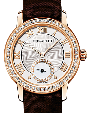 Audemars Piguet Jules Audemars Small Seconds 28 mm 77228OR.ZZ.A082MR.01 Rose Gold/Diamonds Analog