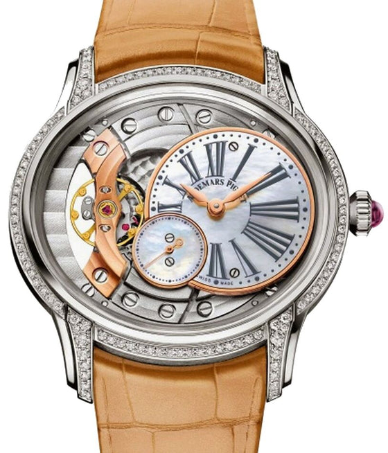 Audemars Piguet Millenary Hand-Wound 39.5 mm 77247BC.ZZ.A813CR.01 White Gold/Diamonds Analog