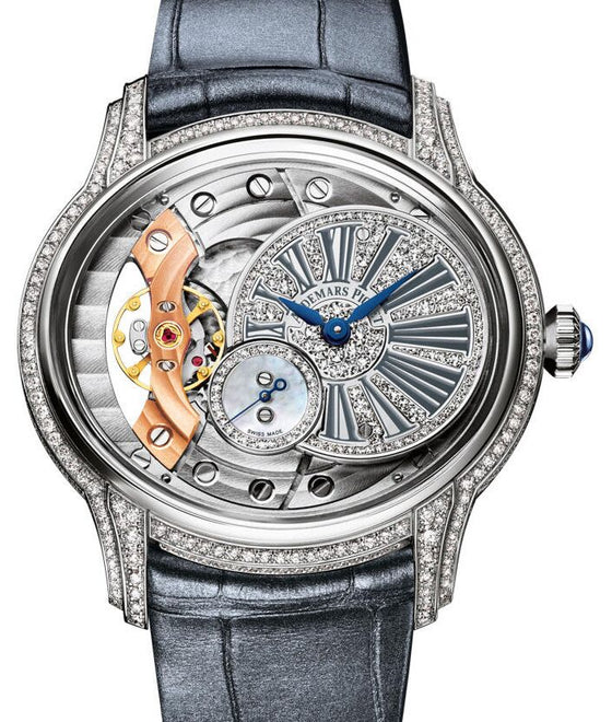 Audemars Piguet Millenary Hand-Wound 39.5 mm 77248BC.ZZ.A111CR.01 White Gold/Diamonds Analog
