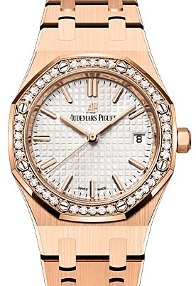 Audemars Piguet Royal Oak Selfwinding 34 mm 77351OR.ZZ.1261OR.01 Rose Gold Silver