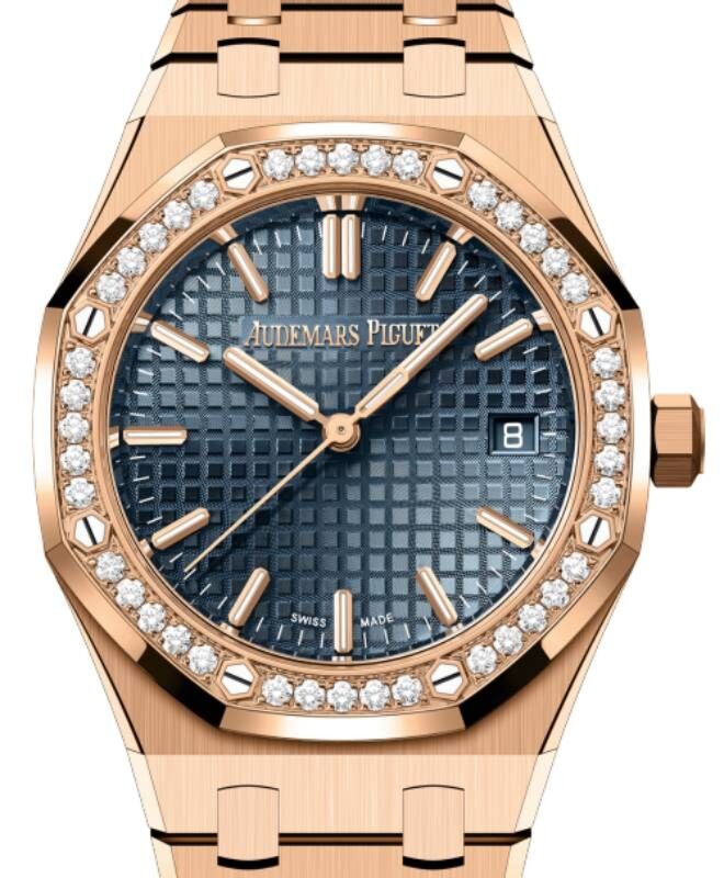 Audemars Piguet Royal Oak 34 mm 77451OR.ZZ.1361OR.02 Rose Gold Blue