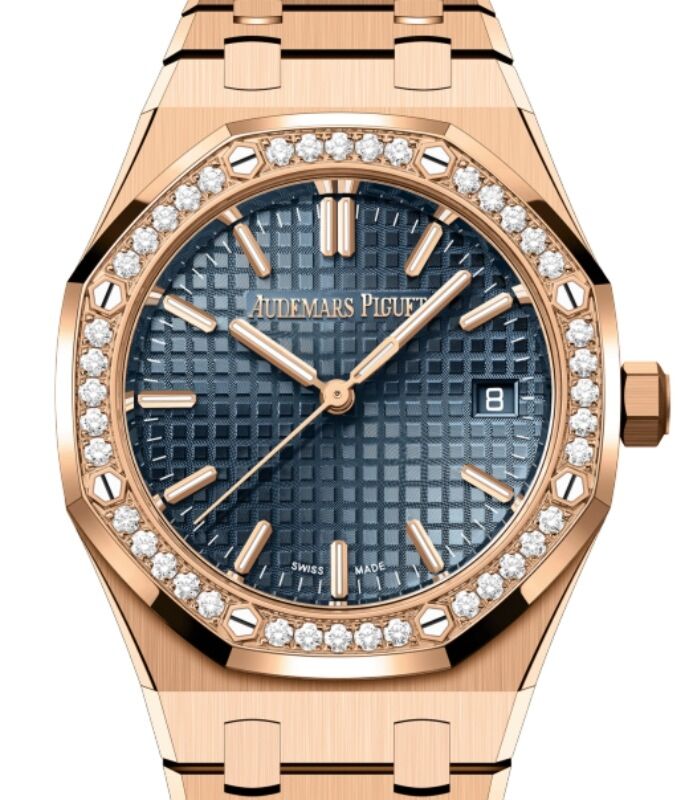 Audemars Piguet Royal Oak Selfwinding 34 mm 77451OR.ZZ.1361OR.04 Rose Gold Blue