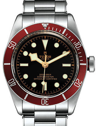 Tudor Heritage Black Bay 79230R Black Index Stainless Steel & Burgundy Bezel 41mm BRAND NEW