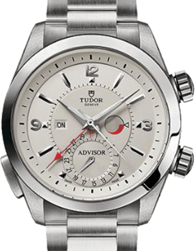 Tudor Heritage Advisor 79620T Silver Arabic & Index Titanium & Stainless Steel 42mm BRAND NEW