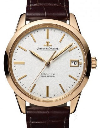 Jaeger-LeCoultre Calibre 770 Geophysic True Second 8012520 Silver?Index Rose Gold Leather 39.6mm Automatic - BRAND NEW