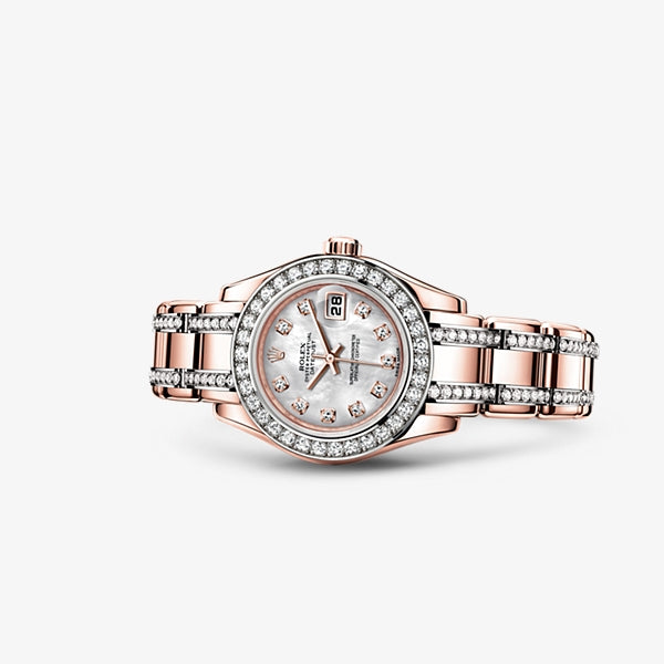 Rolex Pearlmaster 29 29 mm 80285 White Mother of Pearl Roman Rose Gold White Mother of Pearl