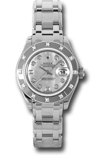 Rolex Pearlmaster 29 29 mm 80319 Diamond Paved White Gold Diamond Pave