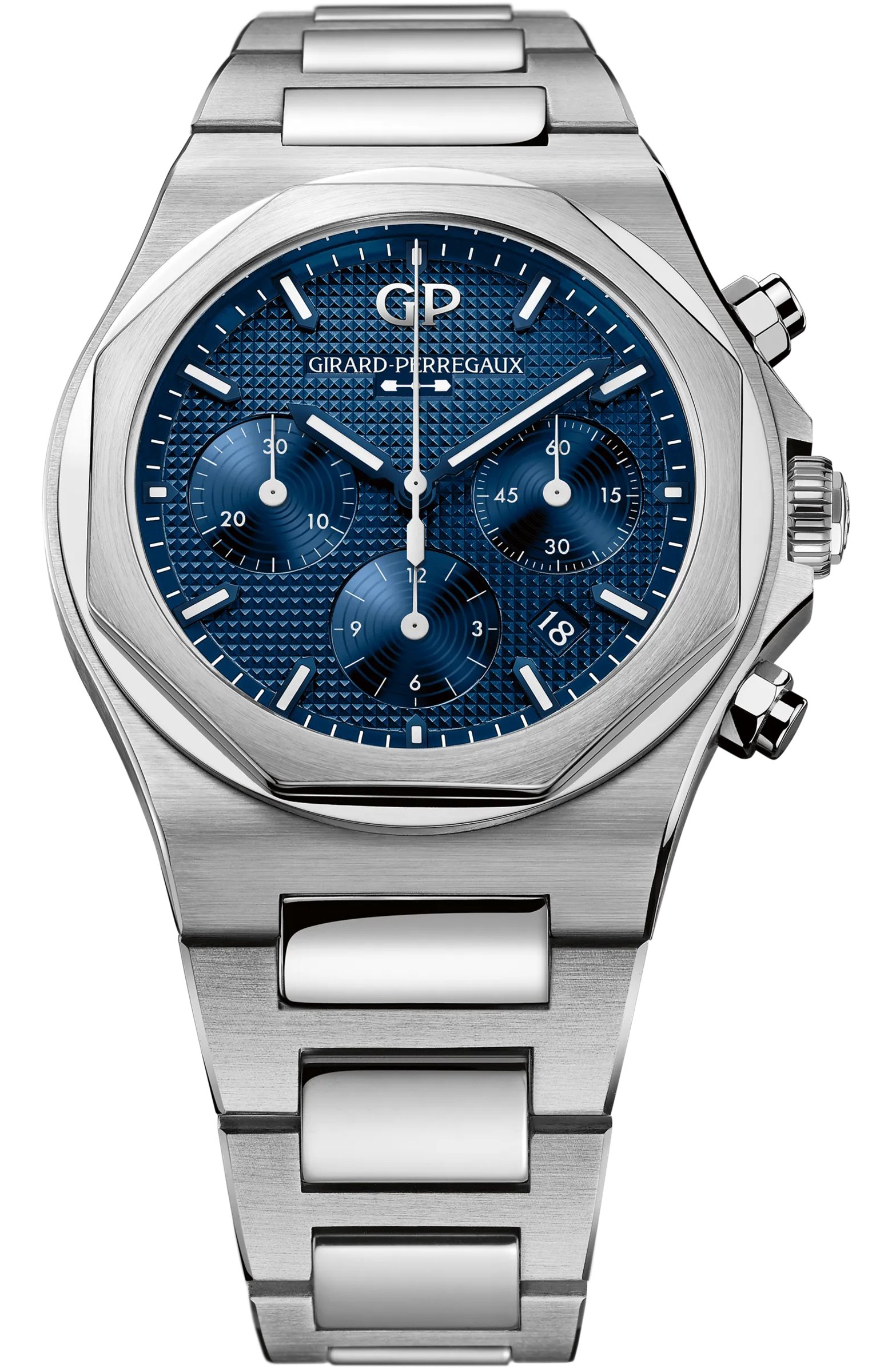 Girard Perregaux Laureato Chronograph 42mm Steel Blue Dial 81020-11-431-11A - BRAND NEW