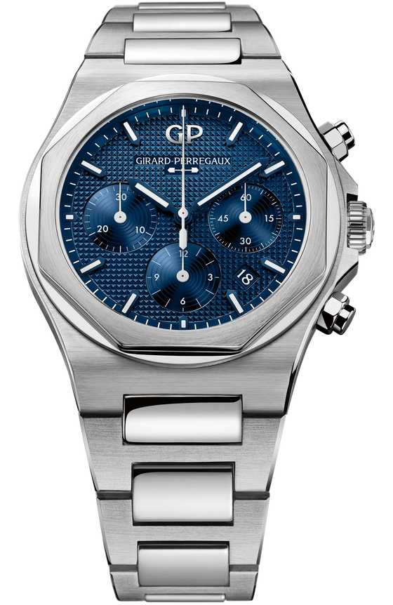 Girard Perregaux Laureato Chronograph 42mm Steel Blue Dial 81020-11-431-11A - BRAND NEW
