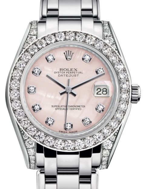 Rolex Pearlmaster 34 34 mm 81159PMDP White Gold/Diamonds Pink