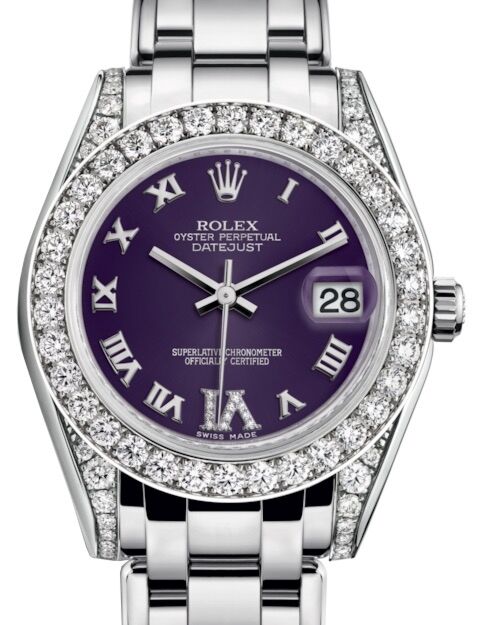 Rolex Pearlmaster 34 34 mm 81159PRDVIP White Gold/Diamonds Purple