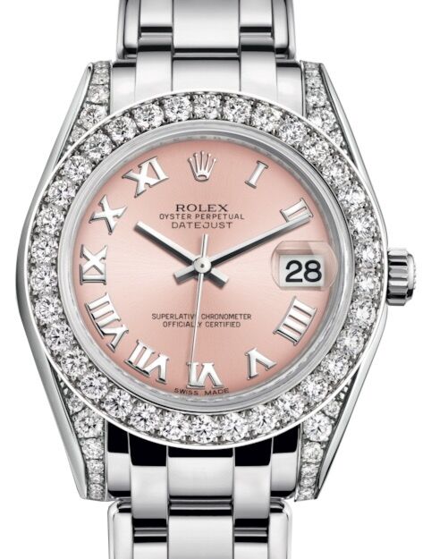 Rolex Pearlmaster 34 34 mm 81159PRP White Gold/Diamonds Pink