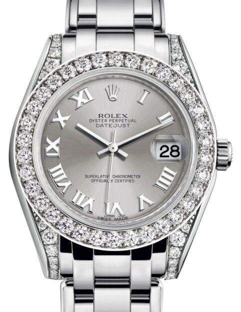 Rolex Pearlmaster 34 34 mm 81159RRP White Gold/Diamonds Silver