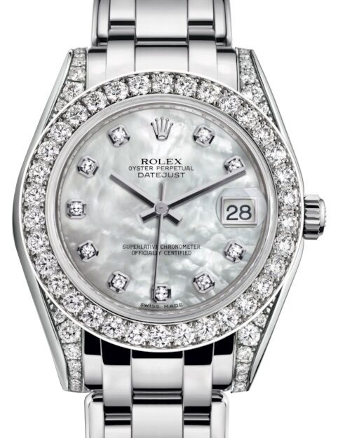 Rolex Pearlmaster 34 34 mm 81159WMDP White Gold/Diamonds White Mother of Pearl