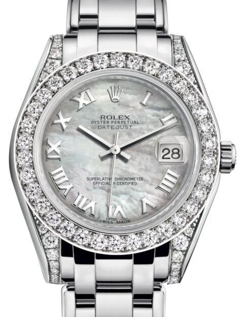 Rolex Pearlmaster 34 34 mm 81159WMRP White Gold/Diamonds White Mother of Pearl