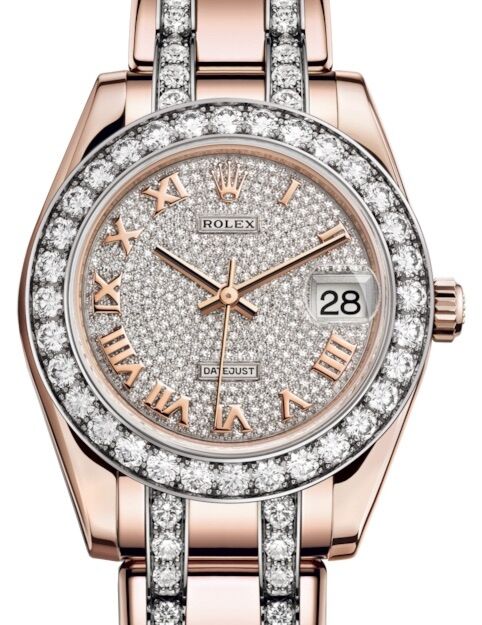 Rolex Pearlmaster 34 34 mm 81285DPRDP Rose Gold/Diamonds Diamond Pave