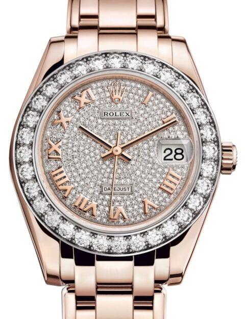 Rolex Pearlmaster 34 34 mm 81285DPRP Rose Gold/Diamonds Diamond Pave