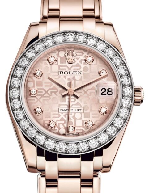 Rolex Pearlmaster 34 34 mm 81285PJDP Rose Gold/Diamonds Pink