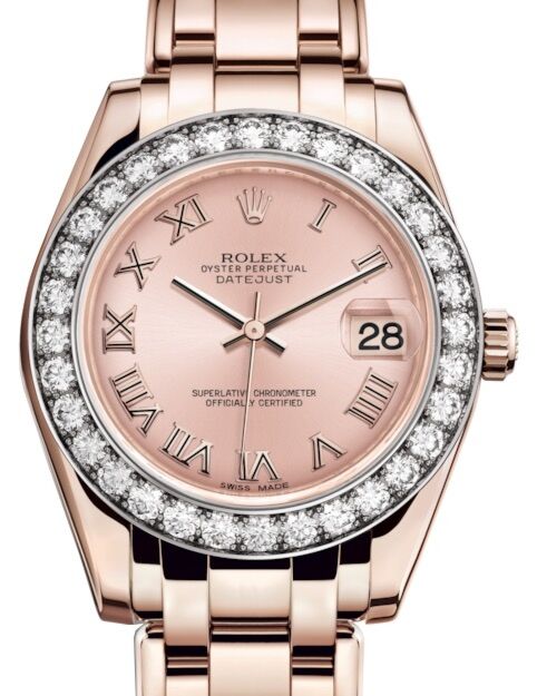 Rolex Pearlmaster 34 34 mm 81285PRP Rose Gold/Diamonds Pink
