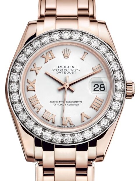 Rolex Pearlmaster 34 34 mm 81285WRP Rose Gold/Diamonds White