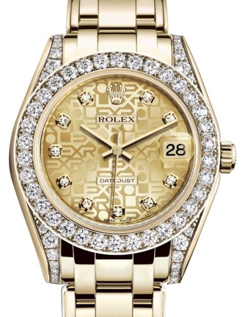 Rolex Pearlmaster 34 34 mm 81298CJDDP Yellow Gold/Diamonds Champagne