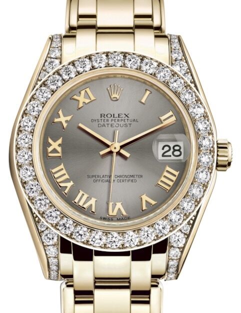Rolex Pearlmaster 34 34 mm 81298SRDP Yellow Gold/Diamonds Steel