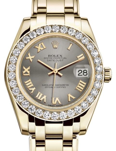 Rolex Pearlmaster 34 34 mm 81298STRP Yellow Gold/Diamonds Steel