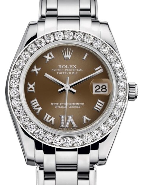 Rolex Pearlmaster 34 34 mm 81299BRDVIP White Gold/Diamonds Bronze