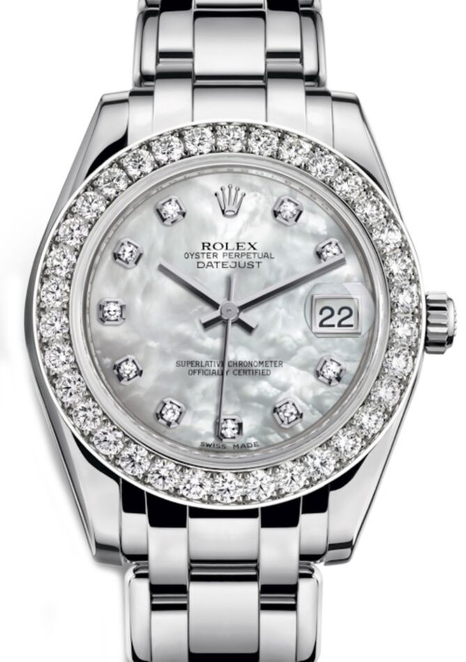 Rolex Pearlmaster 34 34 mm 81299MOP White Gold/Diamonds White Mother of Pearl