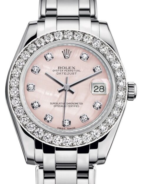 Rolex Pearlmaster 34 34 mm 81299PMDP White Gold/Diamonds Pink