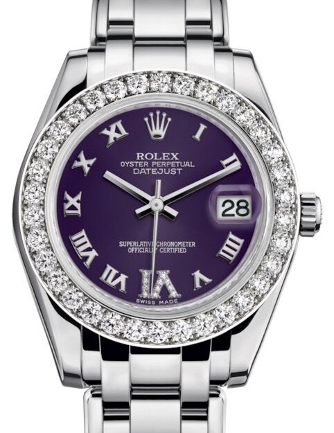 Rolex Pearlmaster 34 34 mm 81299PRDVIP White Gold/Diamonds Purple