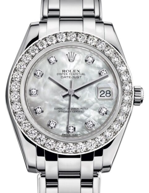 Rolex Pearlmaster 34 34 mm 81299WMDP White Gold/Diamonds White Mother of Pearl