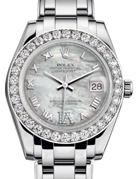 Rolex Pearlmaster 34 34 mm 81299WMRDVIP White Gold/Diamonds White Mother of Pearl
