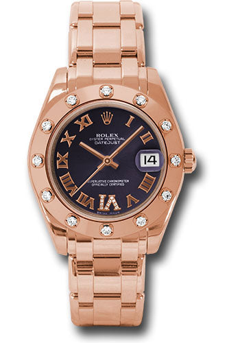 Rolex Pearlmaster 34 34 mm 81315-PURPR Rose Gold/Diamonds Purple