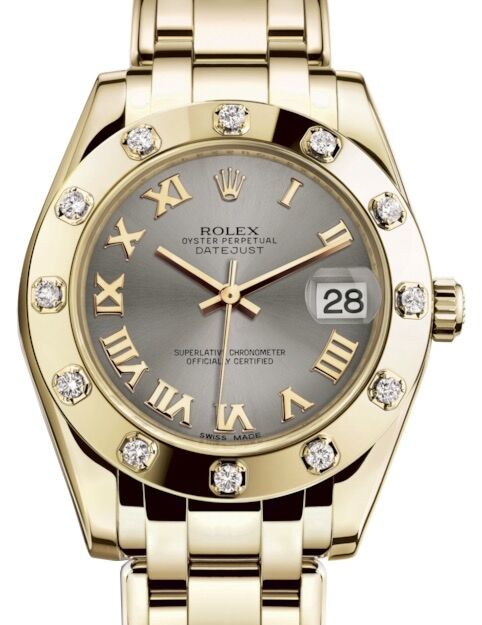 Rolex Pearlmaster 34 34 mm 81318SRP Yellow Gold/Diamonds Steel