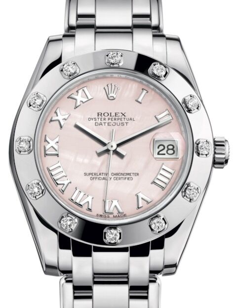 Rolex Pearlmaster 34 34 mm 81319PMRP White Gold/Diamonds Pink