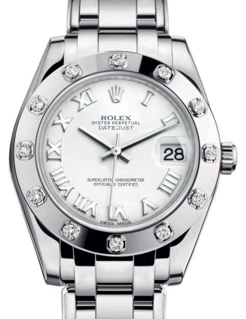 Rolex Pearlmaster 34 34 mm 81319WRP White Gold/Diamonds White