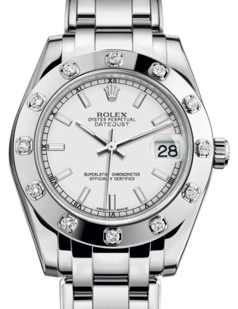 Rolex Pearlmaster 34 34 mm 81319WSP White Gold/Diamonds White