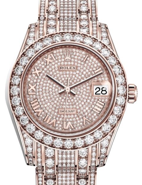Rolex Pearlmaster 34 34 mm 81405RBRDPRDP Rose Gold/Diamonds Diamond Pave
