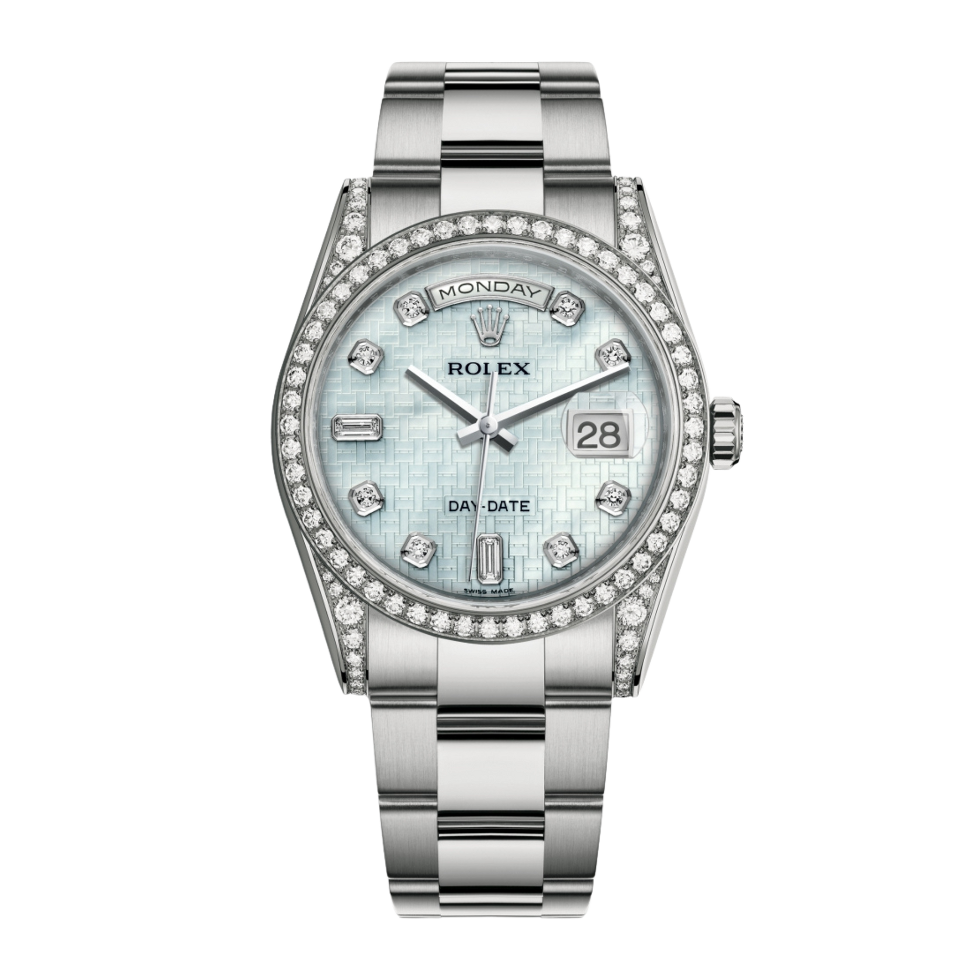 Rolex Day-Date 36 36 mm 118339-WHTRFP White Gold/Diamonds White