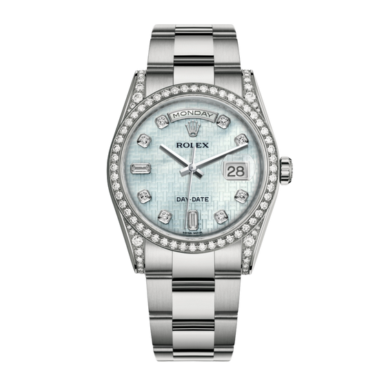 Rolex Day-Date 36 36 mm 118339-WHTRFP White Gold/Diamonds White