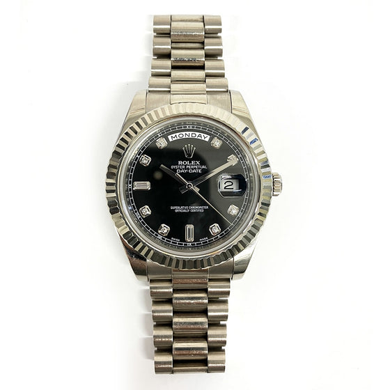 Rolex Day-Date II 41 mm 218239BLCAFP White Gold Black