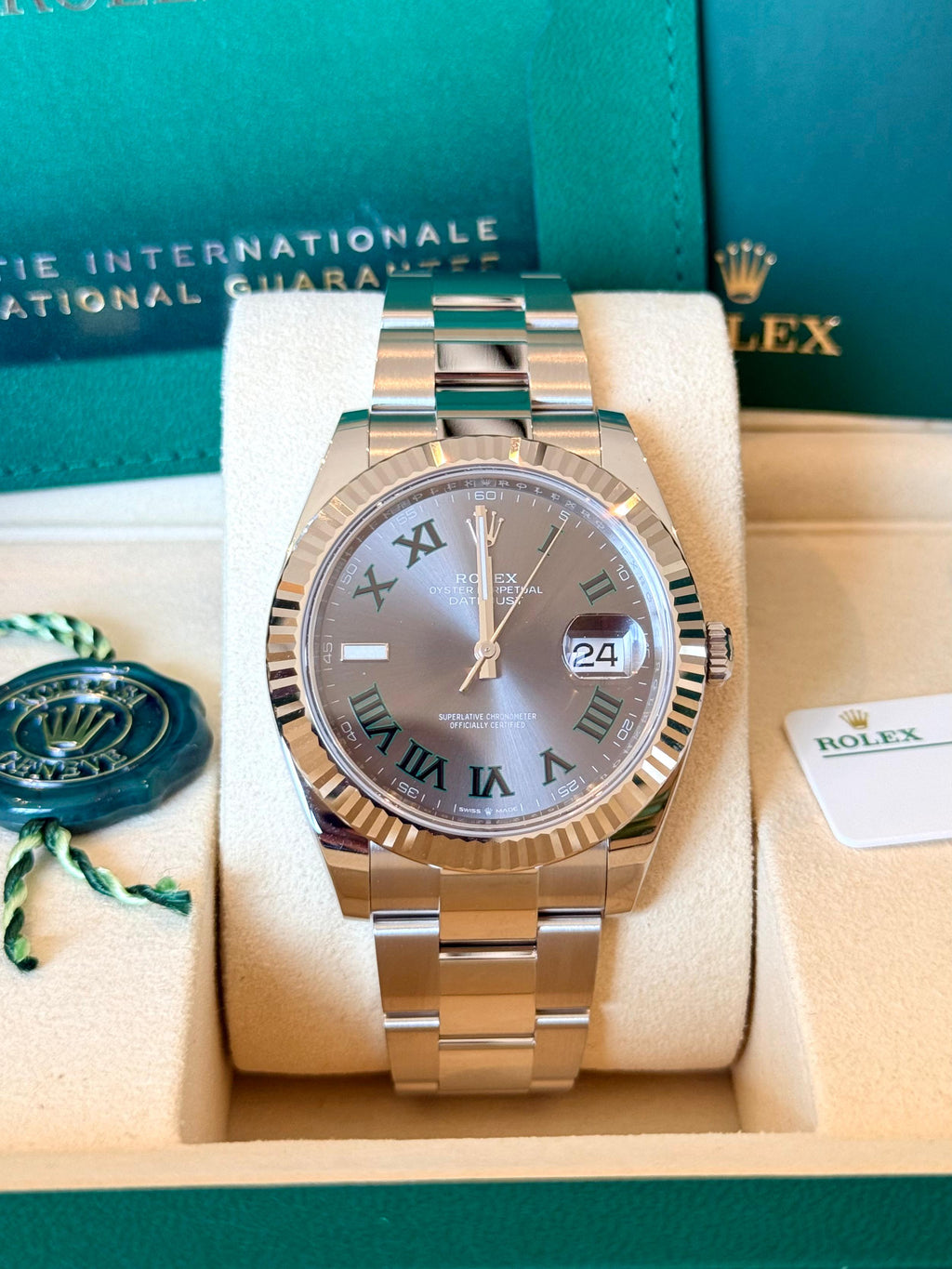 Rolex Datejust 41 Wimbledon Ref. 126334 Stainless Steel - 2025 Unworn